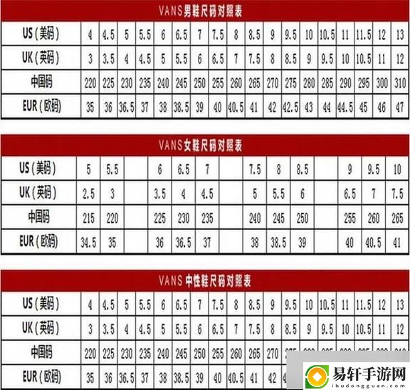 亞洲尺碼和歐洲尺碼專線